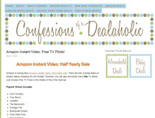 Tablet Screenshot of confessionsofadealaholic.com